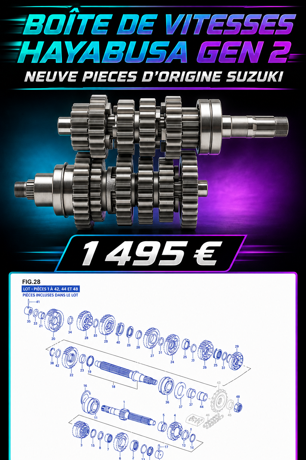 Boite de vitesse complète